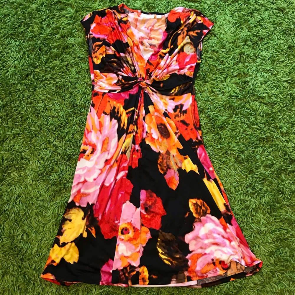 Floral silky dress